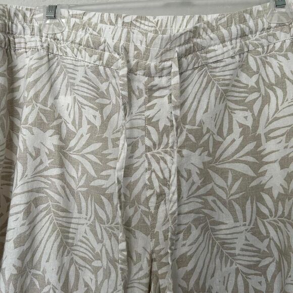 Gap Women's Cream and White Trousers Size XXL 2XL beach vacation lounge relaxed - Picture 3 of 5